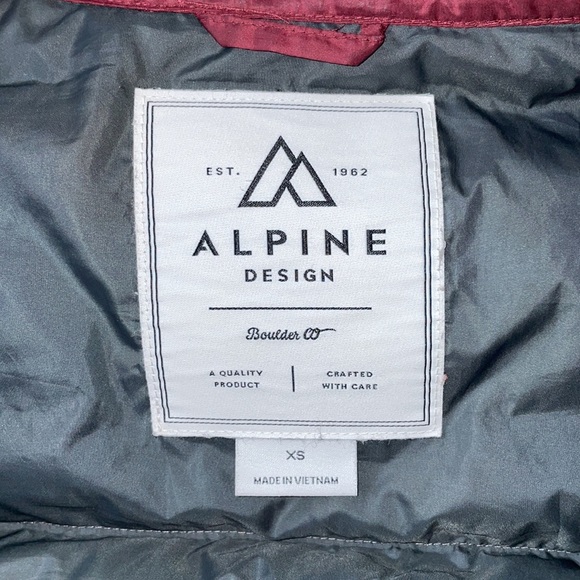 Alpine Design Explorer Puffer Jacket Light Weight  Packable Outdoors Maroon XS - Picture 4 of 6